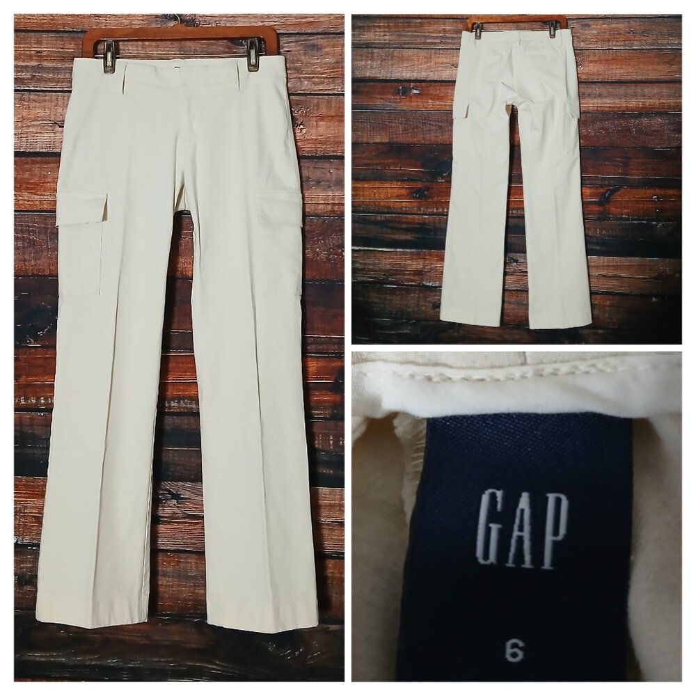 GAP Cargo Pants 6 Vintage '03 Straight Leg Mid Rise Khaki Tan